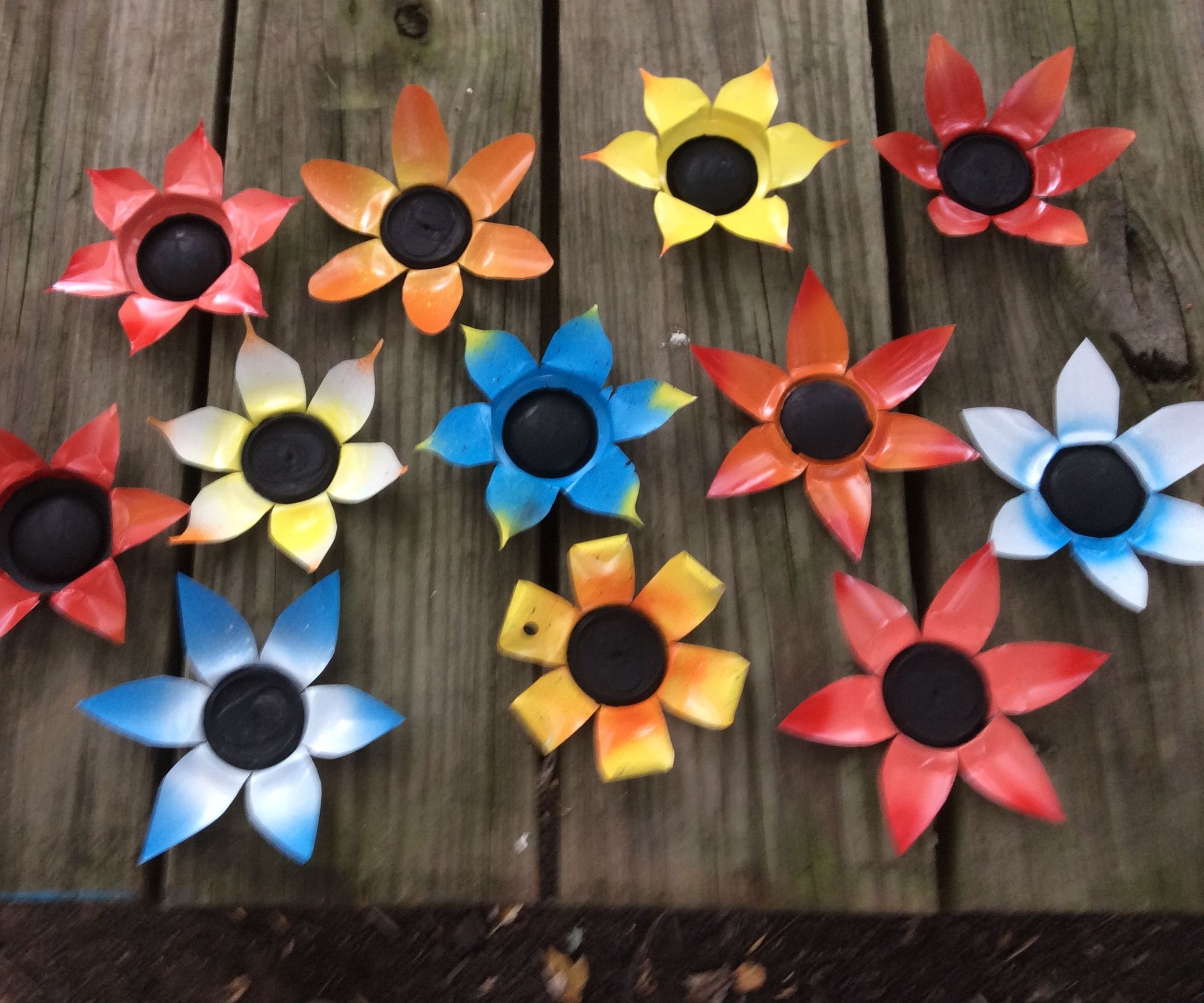 Recycled Can Flowers