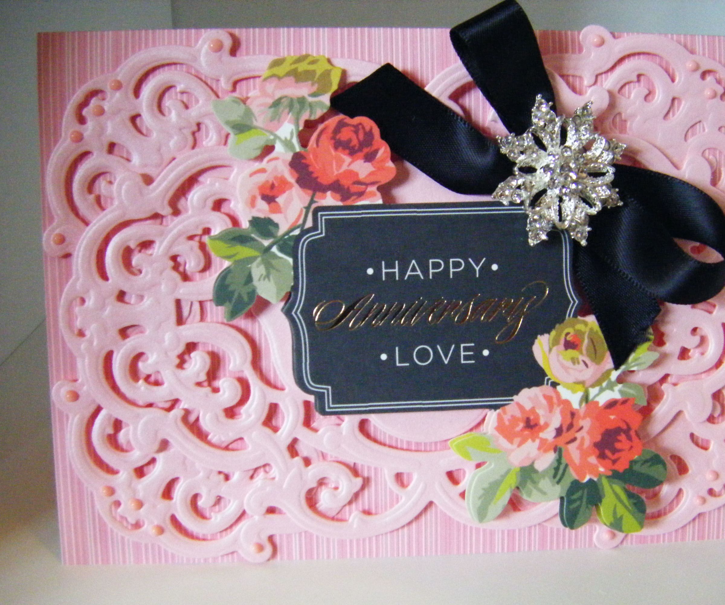 How to Make Pink Vintage Ornate Frame Topper Card