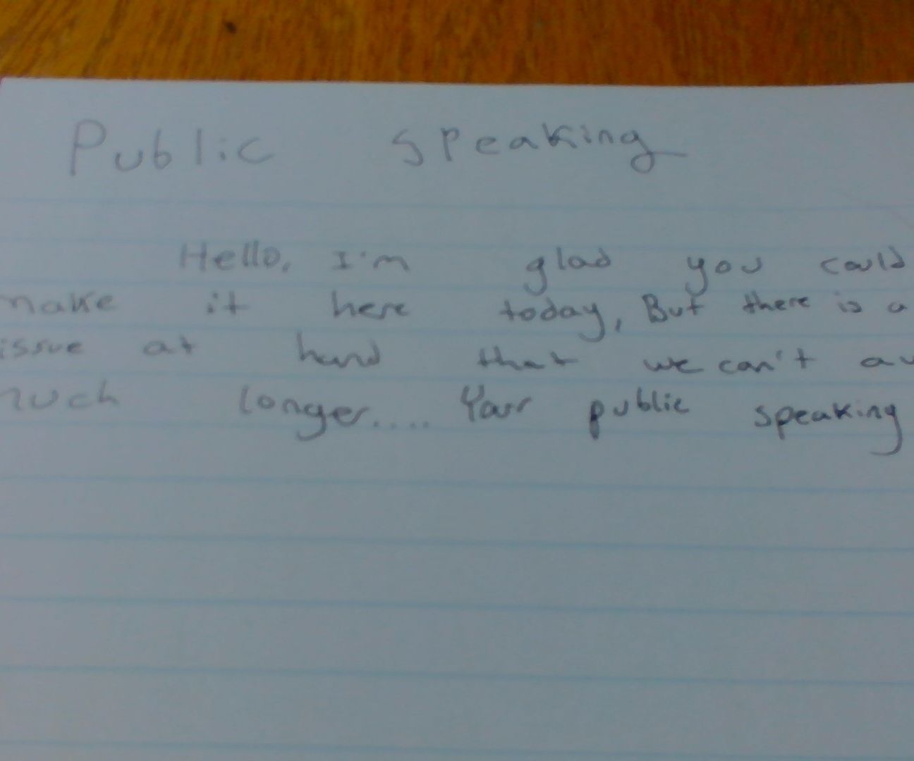 Public Speaking