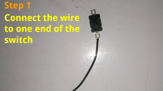 Connect a Wire and a on / Off Switch