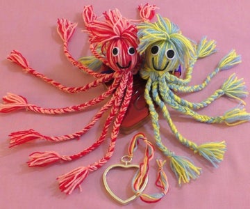 Toy Octopus Yarn Doll. No Sewing.