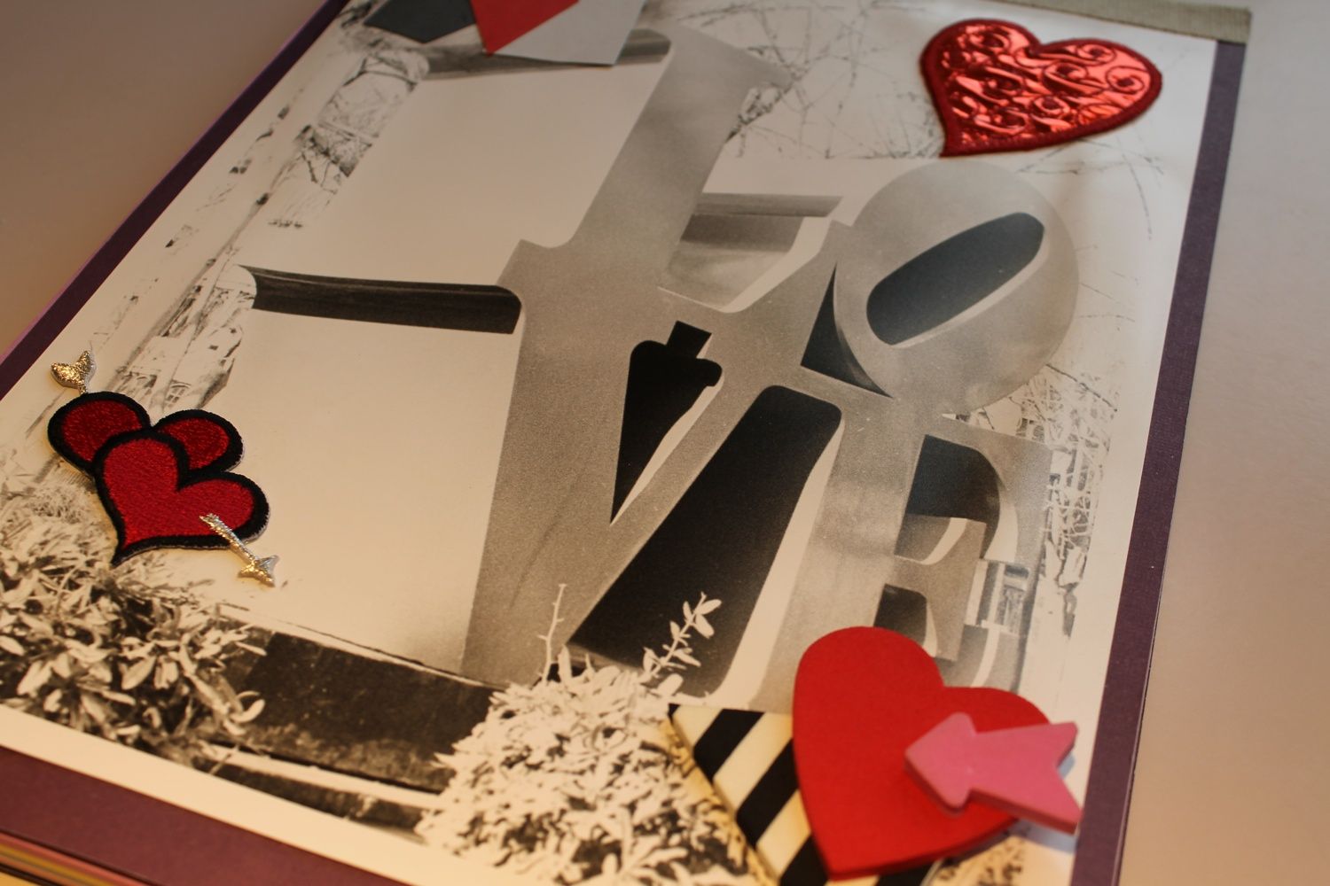 Handcrafted LOVE Book (from an Old Photo & Leftover Supplies)