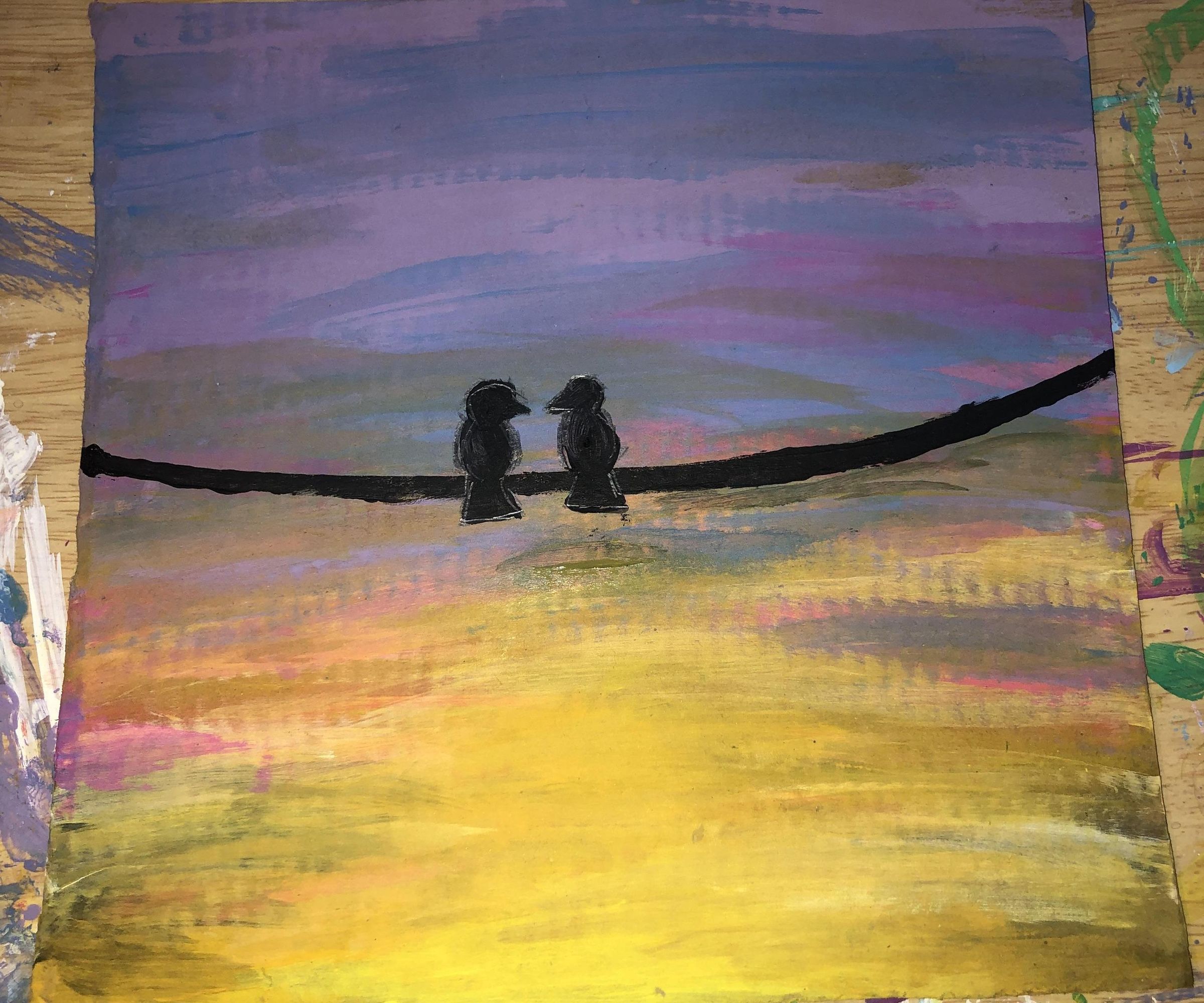 Two Birds on a Telephone Wire