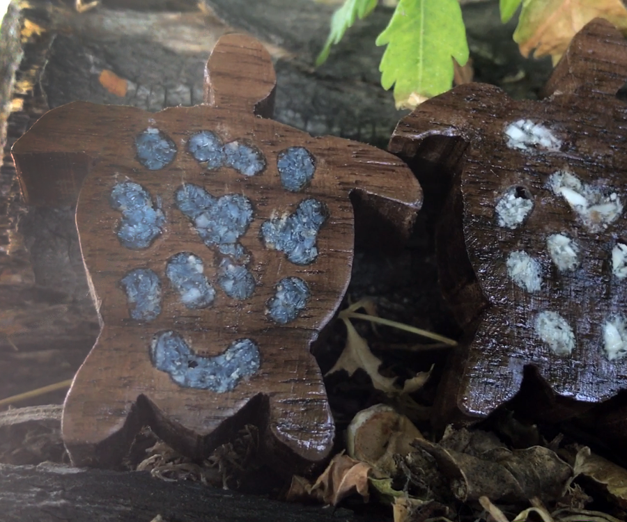 Turtle Pendants With Stone Inlay