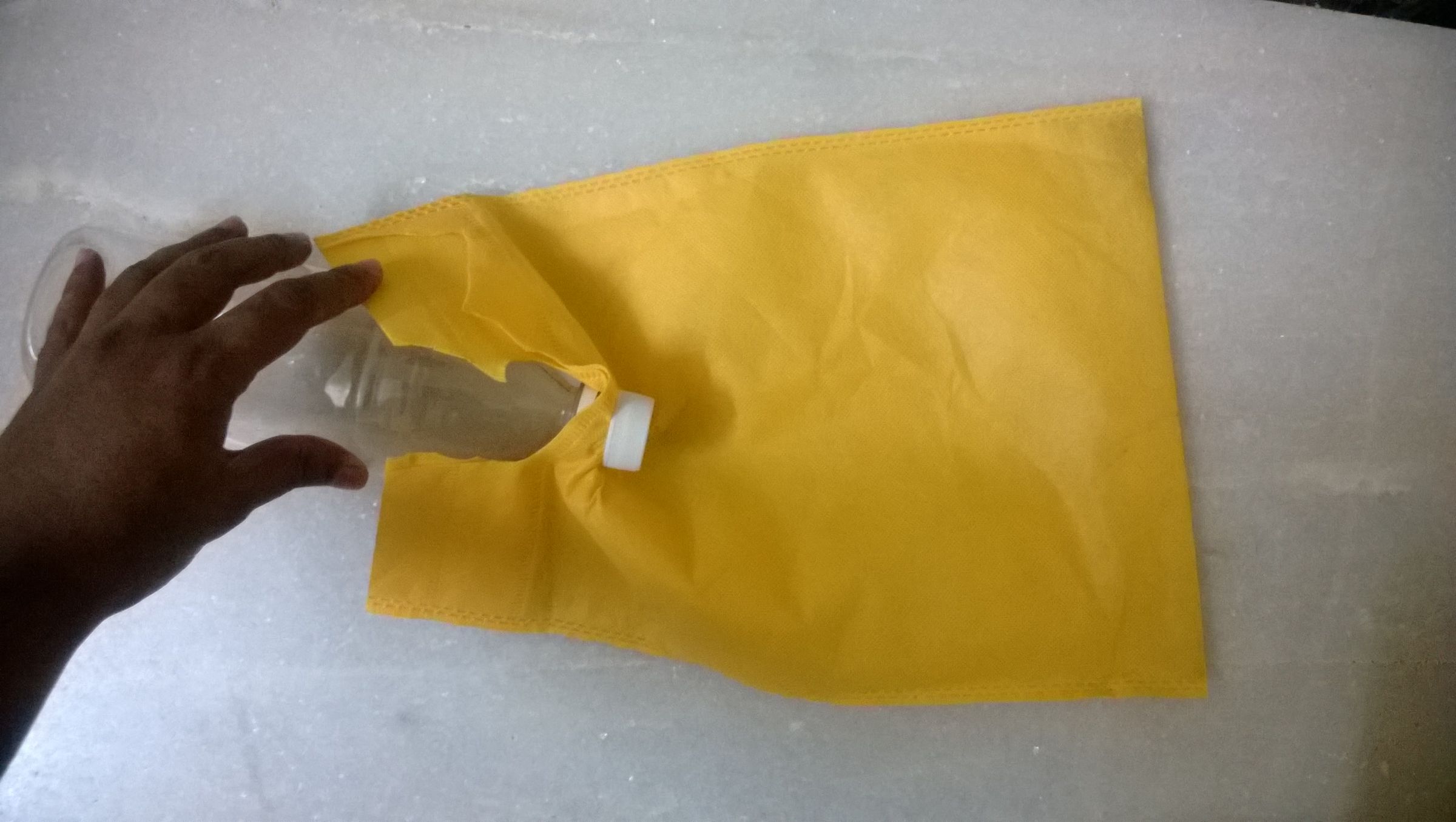 Repair Bag Handle Using a Plastic Bottle and Its Cap. a Creative Use of