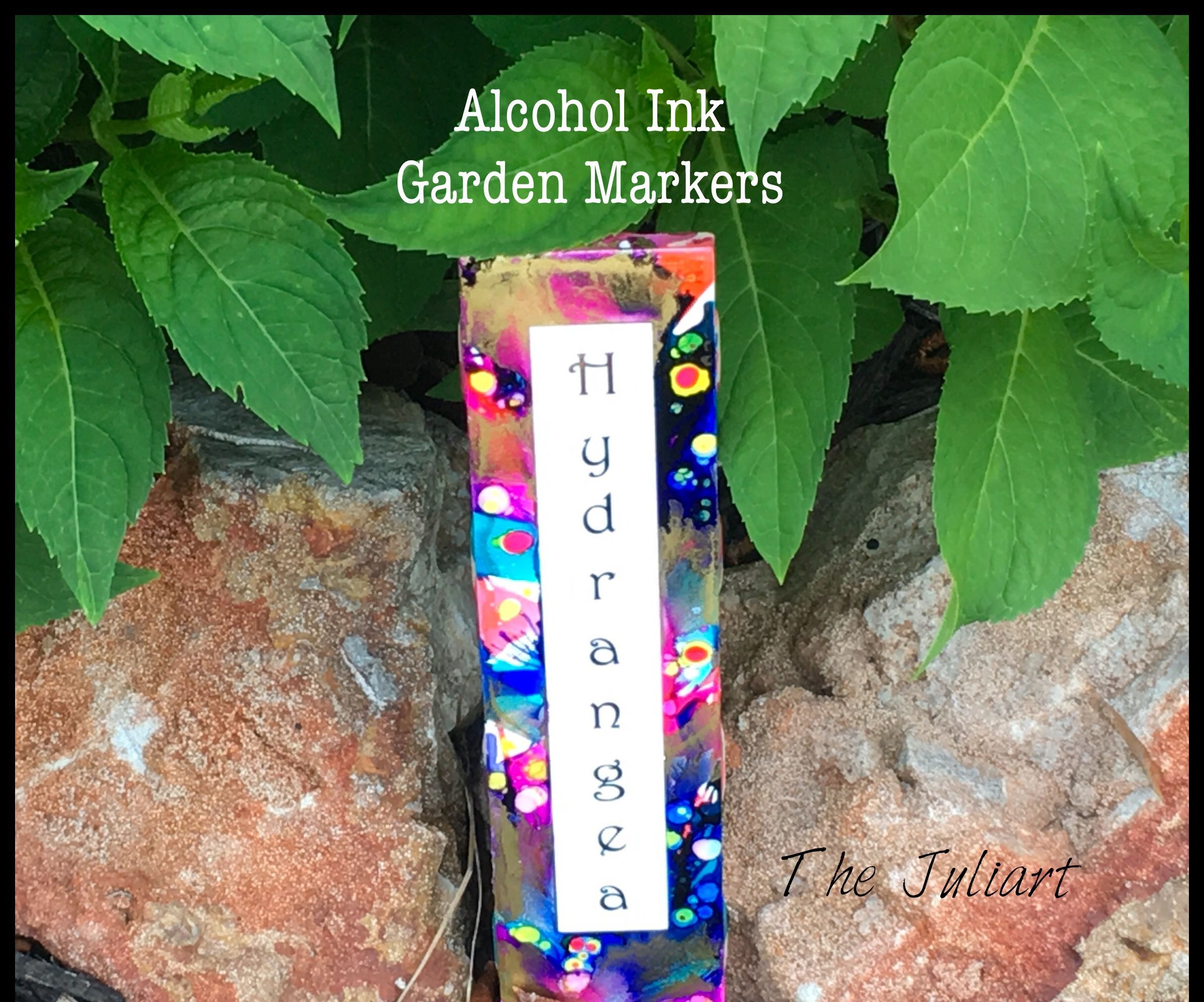 Alcohol Ink Garden Markers