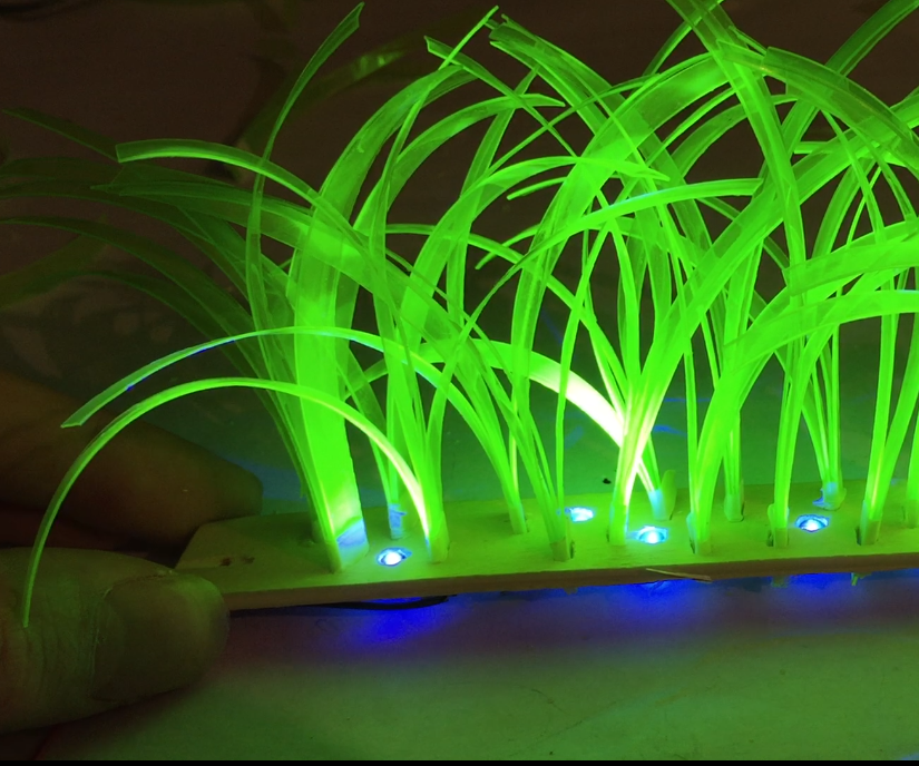Glowy Grass From Recycled Bottle
