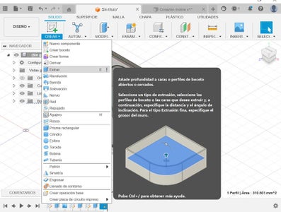 Extruir El Boceto Del Tercer Relieve