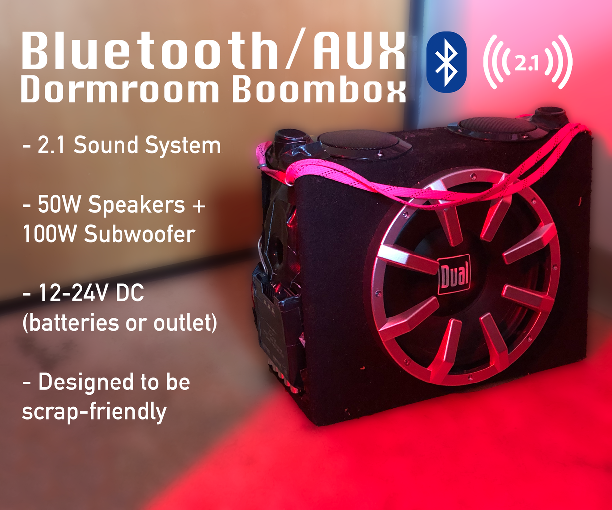 Turning a Spare Car Subwoofer Into a Bluetooth Boombox 4 Steps