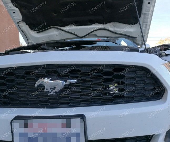 How to Install 2015-up Ford Mustang Behind Grille LED Podlamps