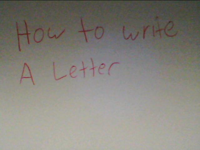 How to write a letter