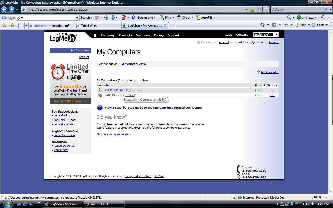 Log Onto Your Computer From Any Internet Connection*