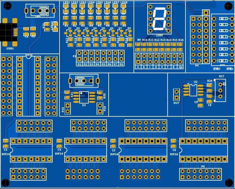 Digital Circuit - Experimental Platform by JLCPCB
