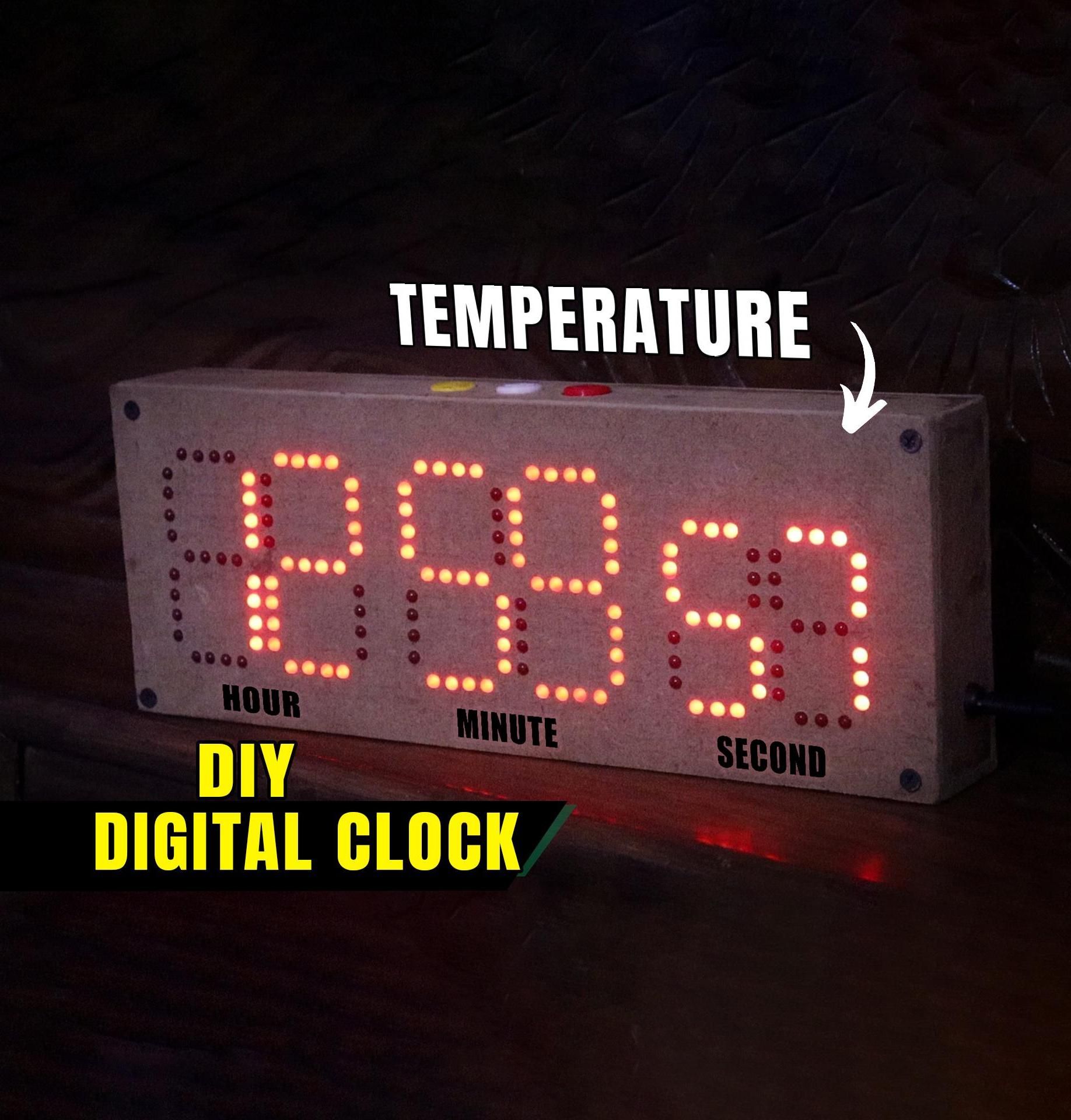 How to Make a 6-Digit Digital Clock at Home Using Arduino & RTC Module With Temperature Display