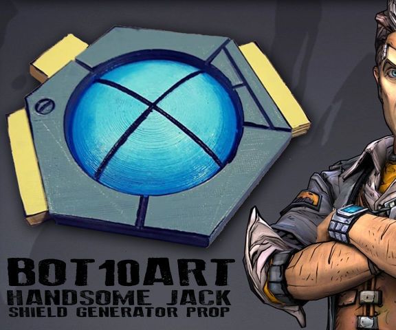 Borderlands Handsome Jack Shield Generator Prop for Cosplay