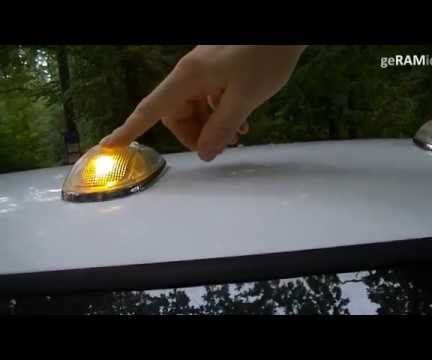 HOW TO REPLACE LEDs CAB ROOF LIGHT | PICK UP TRUCK | 12V HYPERFLASH PROBLEM RECON CHROME DODGE RAM 24V