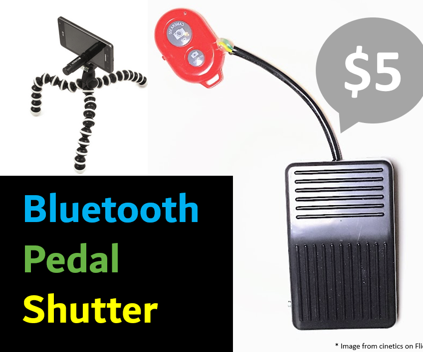 Bluetooth Pedal Switch for a Smartphone Camera