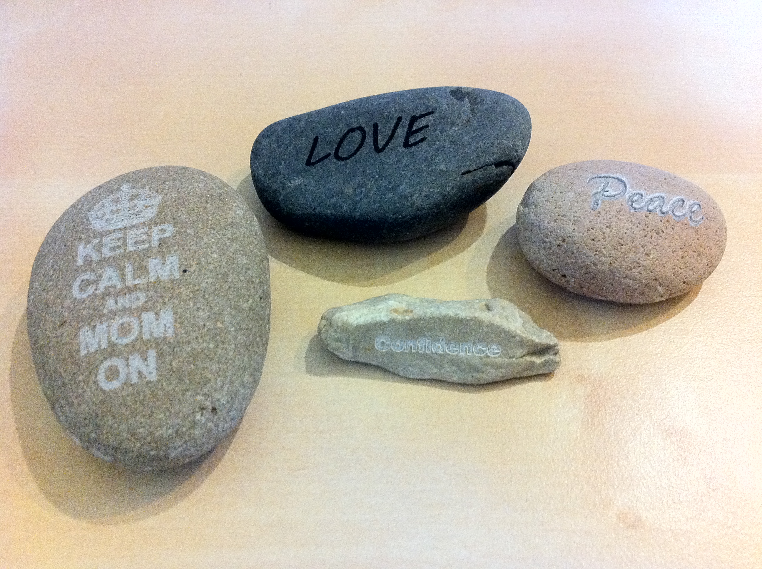 Laser-etched River Stones - Perfect for Mothers' Day Gifts!