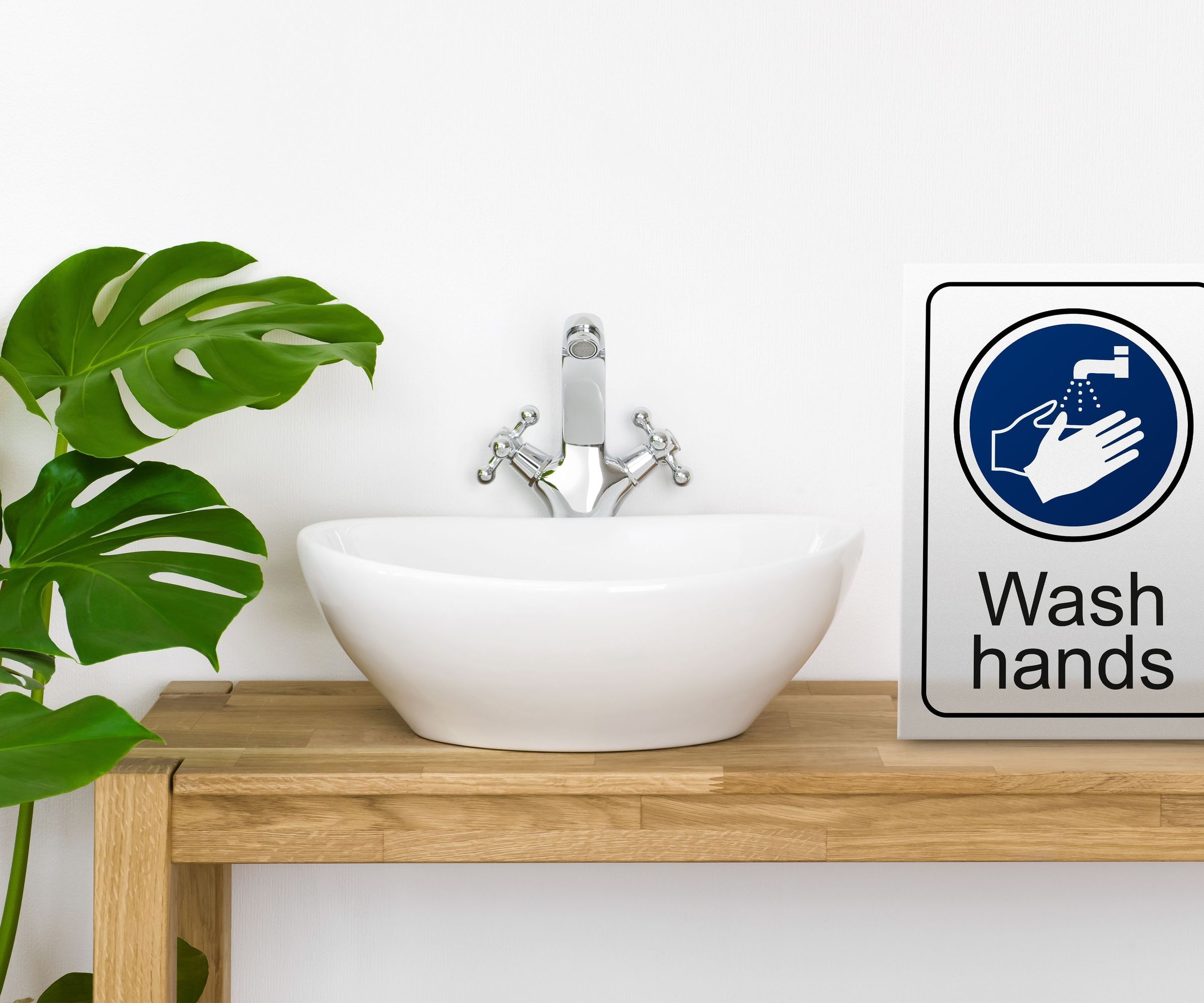 Laser Cut Hand Washing Sign