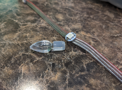 Glue LEDs to the Plastic Lights