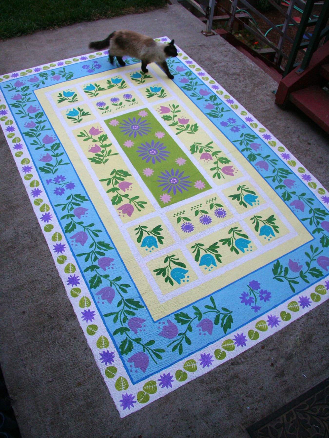 Paint a Concrete Rug