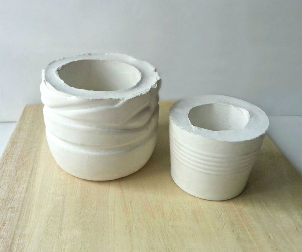 DIY Patterned Concrete Planters