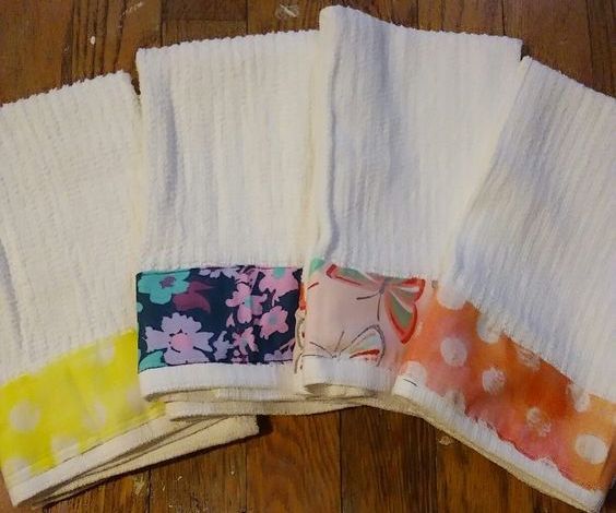 Fabric Embellished Towels