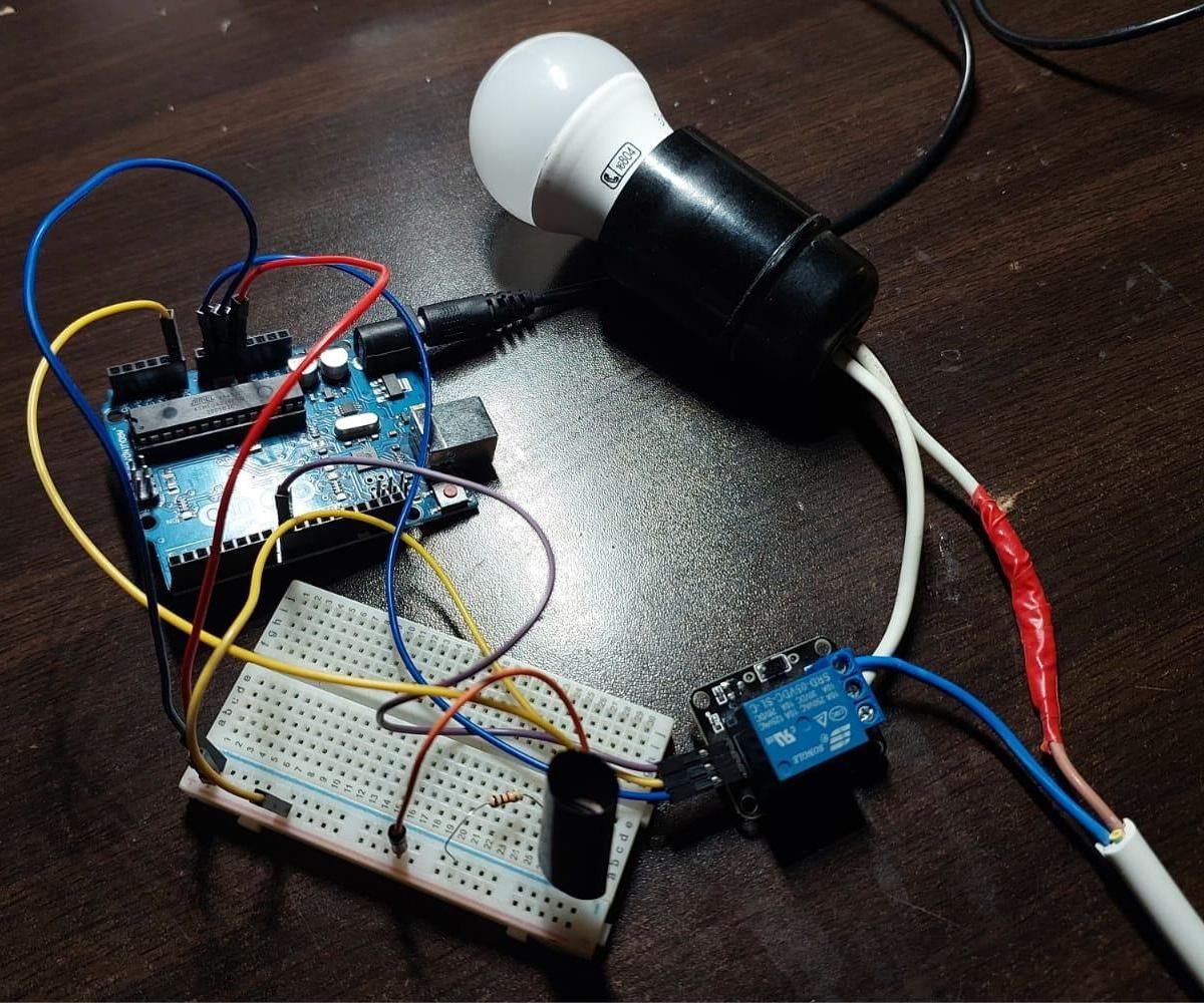 LDR AND RELAY USING ARDUINO