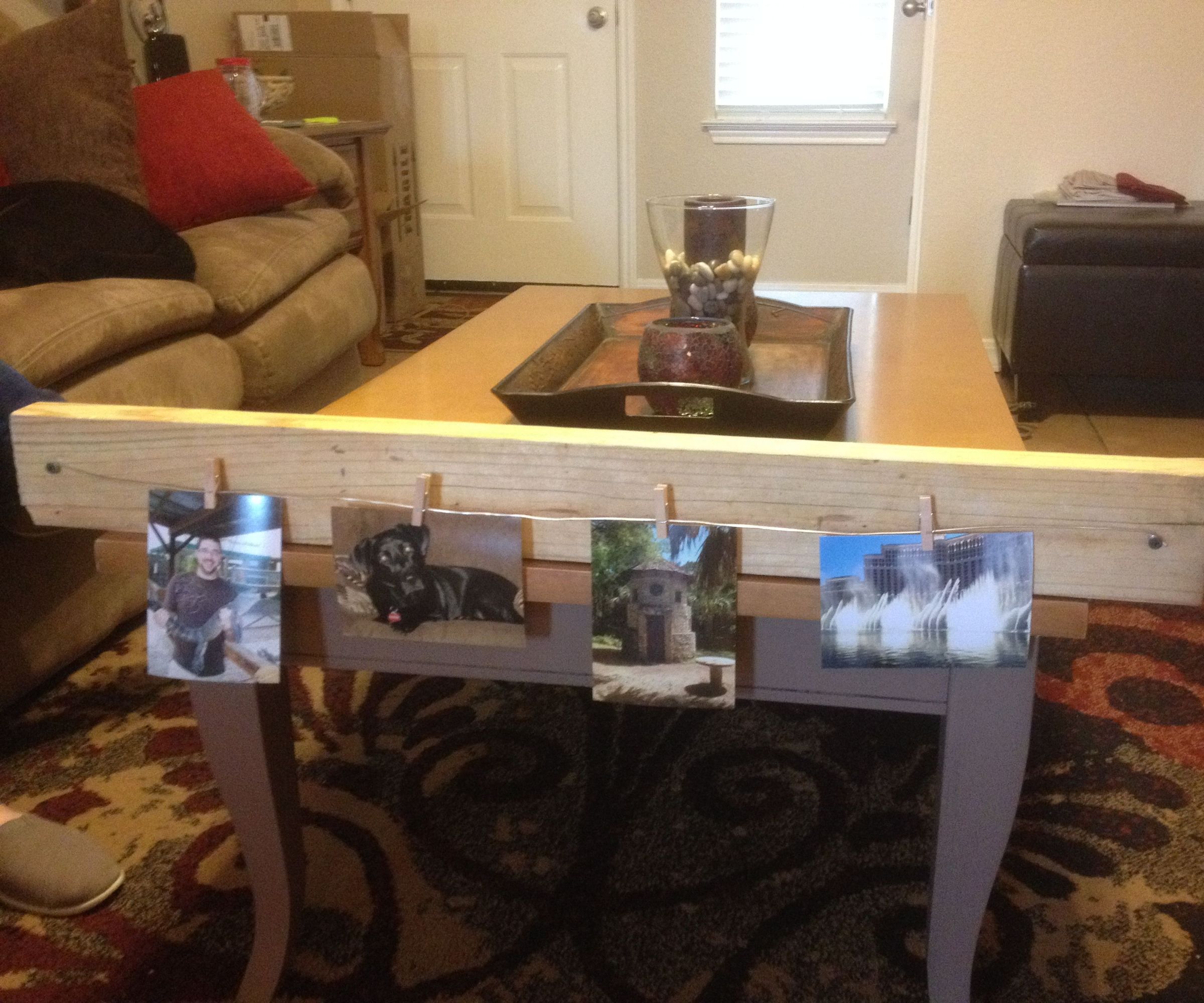 Natural Wood Clothes Pin Photo Holder