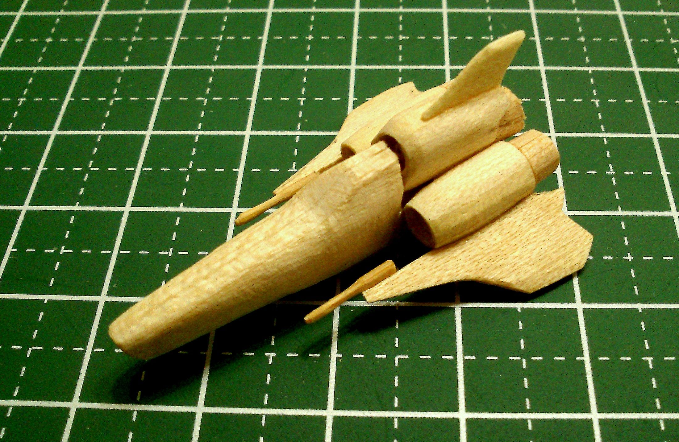 Mini BSG Colonial Viper Mk II Popsicle Stick Model