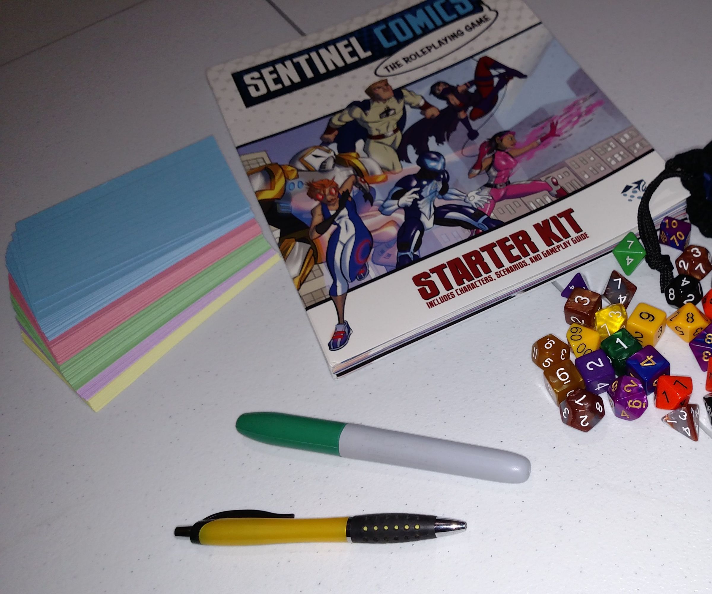 Sentinels RPG Starter Kit Gamemaster Pro Tip: Using Index Cards!