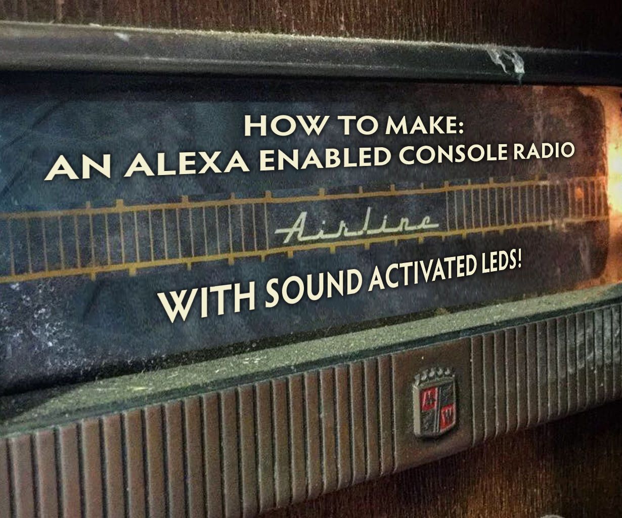 Alexa Enabled Console Radio With Sound Activated LEDs