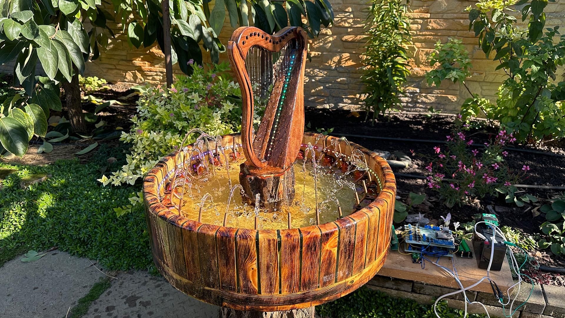 Animated Wooden Water Fountain With LED & Water Flow Patterns : 34 ...