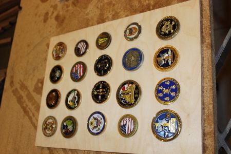 Display of Challenge Coins and Certificates