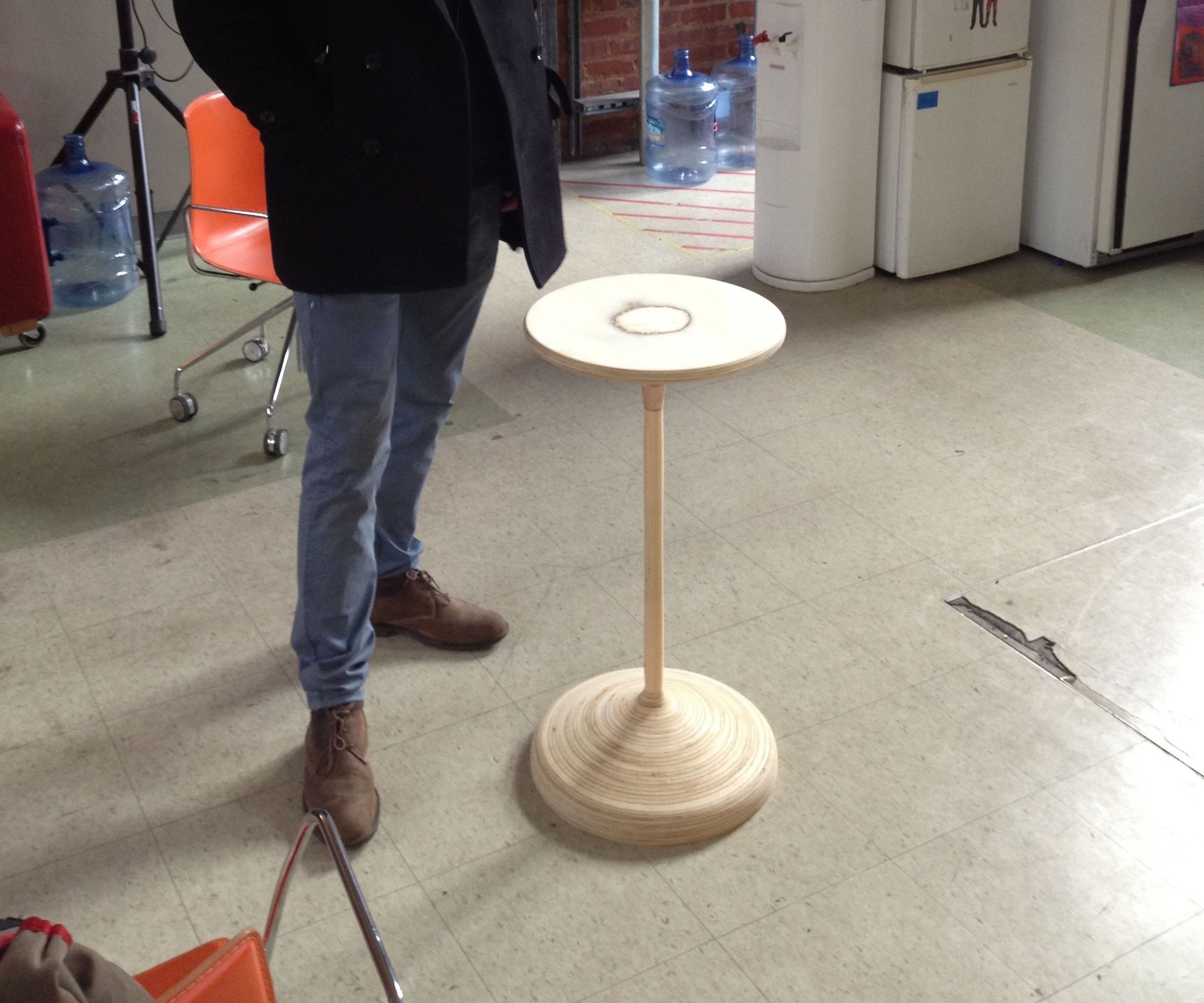 Side Table Made From Plywood and 2x4s 