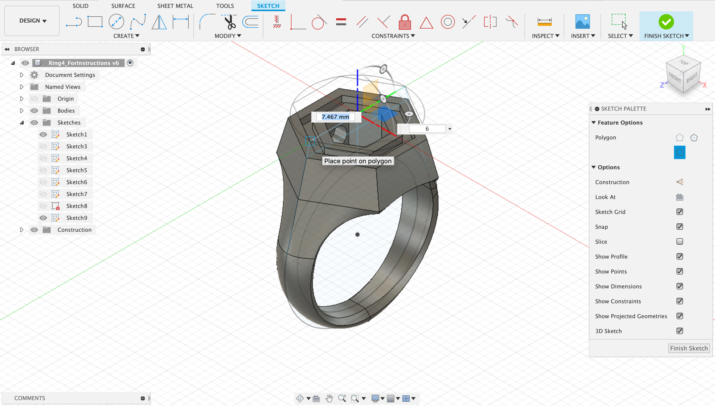 Bit Driver Ring (3D Printed, Wearable Hex Bit Driver) : 12 Steps (with ...