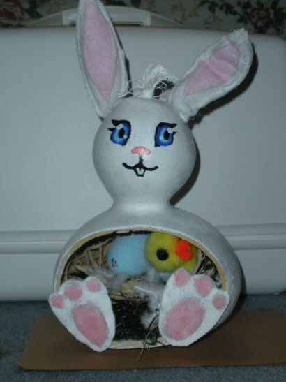 Bunny Gourd Chick Nest Craft