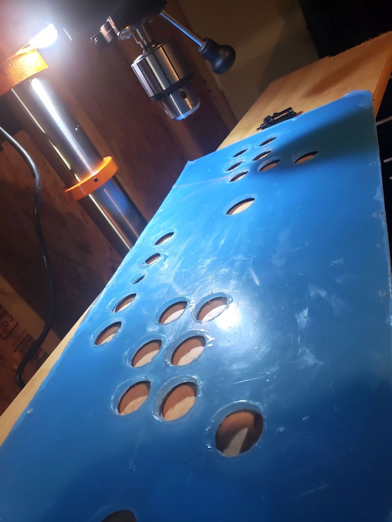 Tapping Control Panel Screw Holes, Attaching Plywood Base and Applying Vinyl