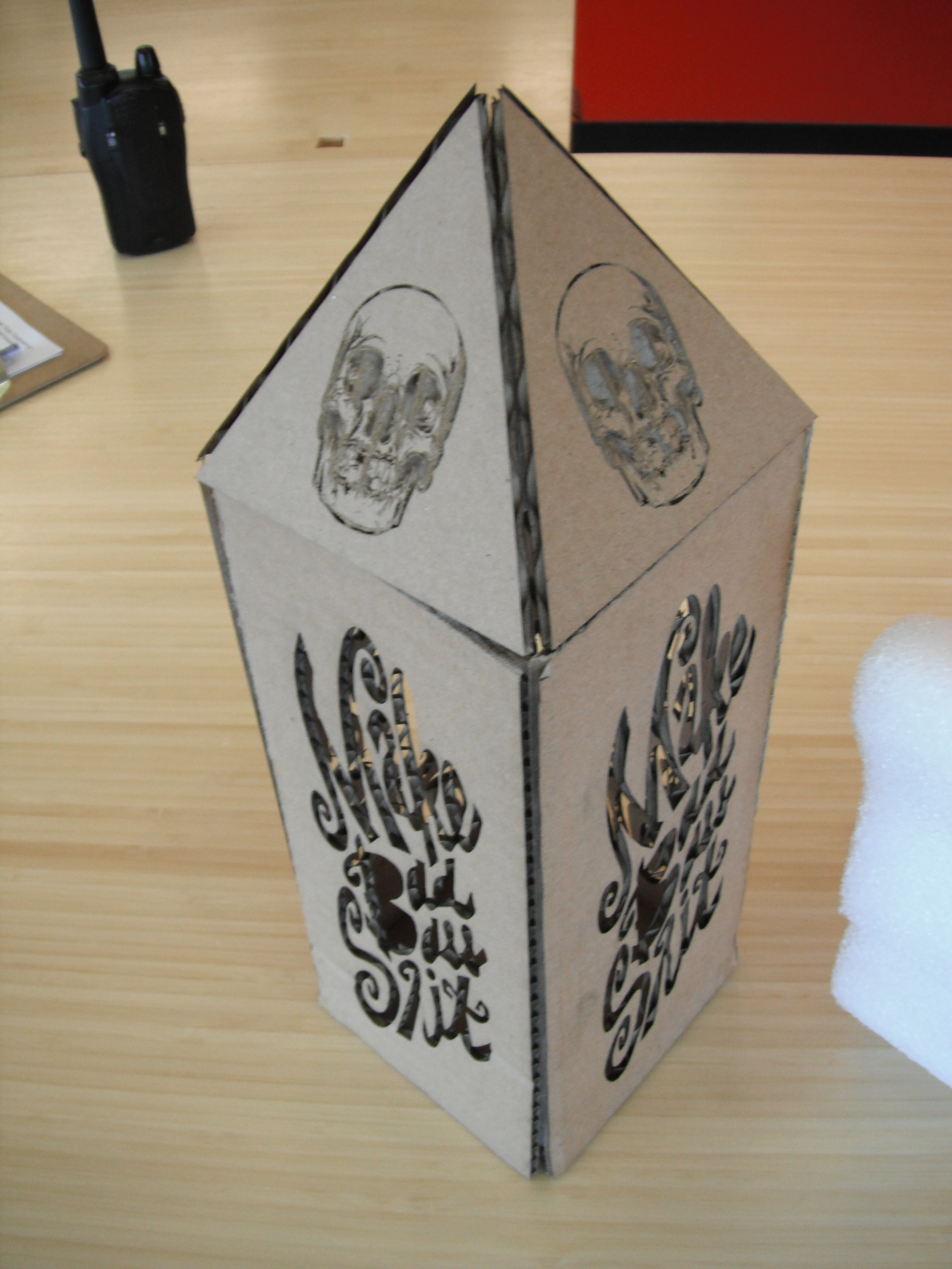 How I Made a Cool Cardboard Lantern - I Made It at Techshop Detroit!