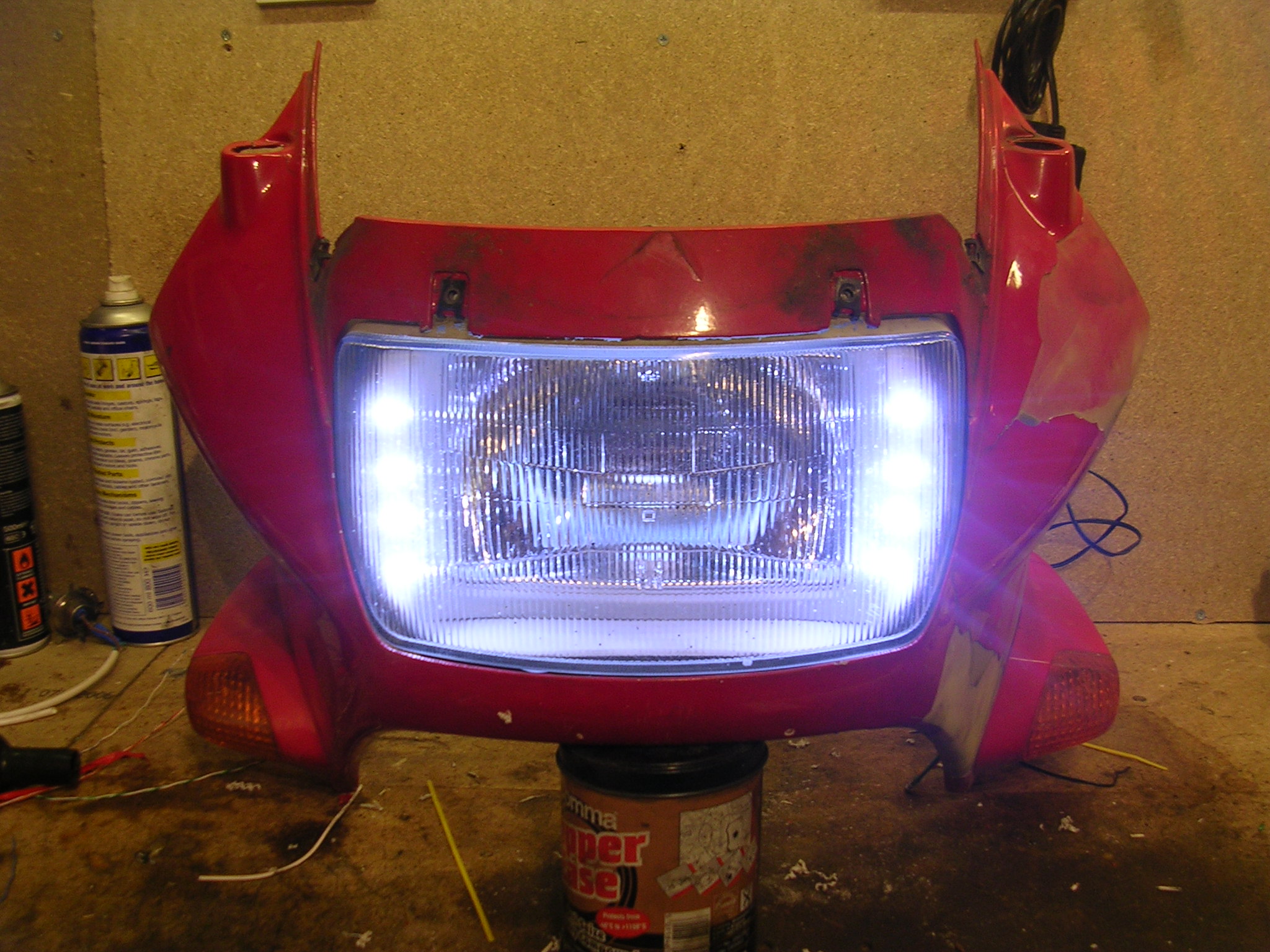 Motorbike Headlight LED Modification