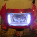 Motorbike headlight LED modification
