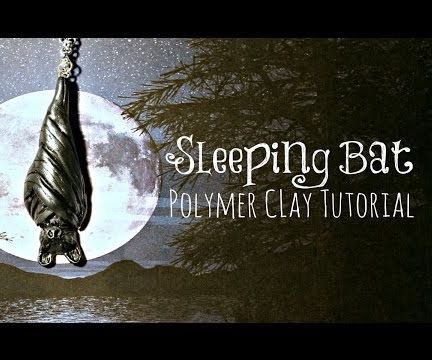 Polymer Clay Sleeping Bat Halloween Tutorial | Velvetorium