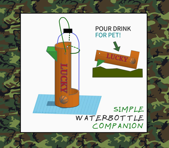 Water Bottle Attachment for Pets Use.