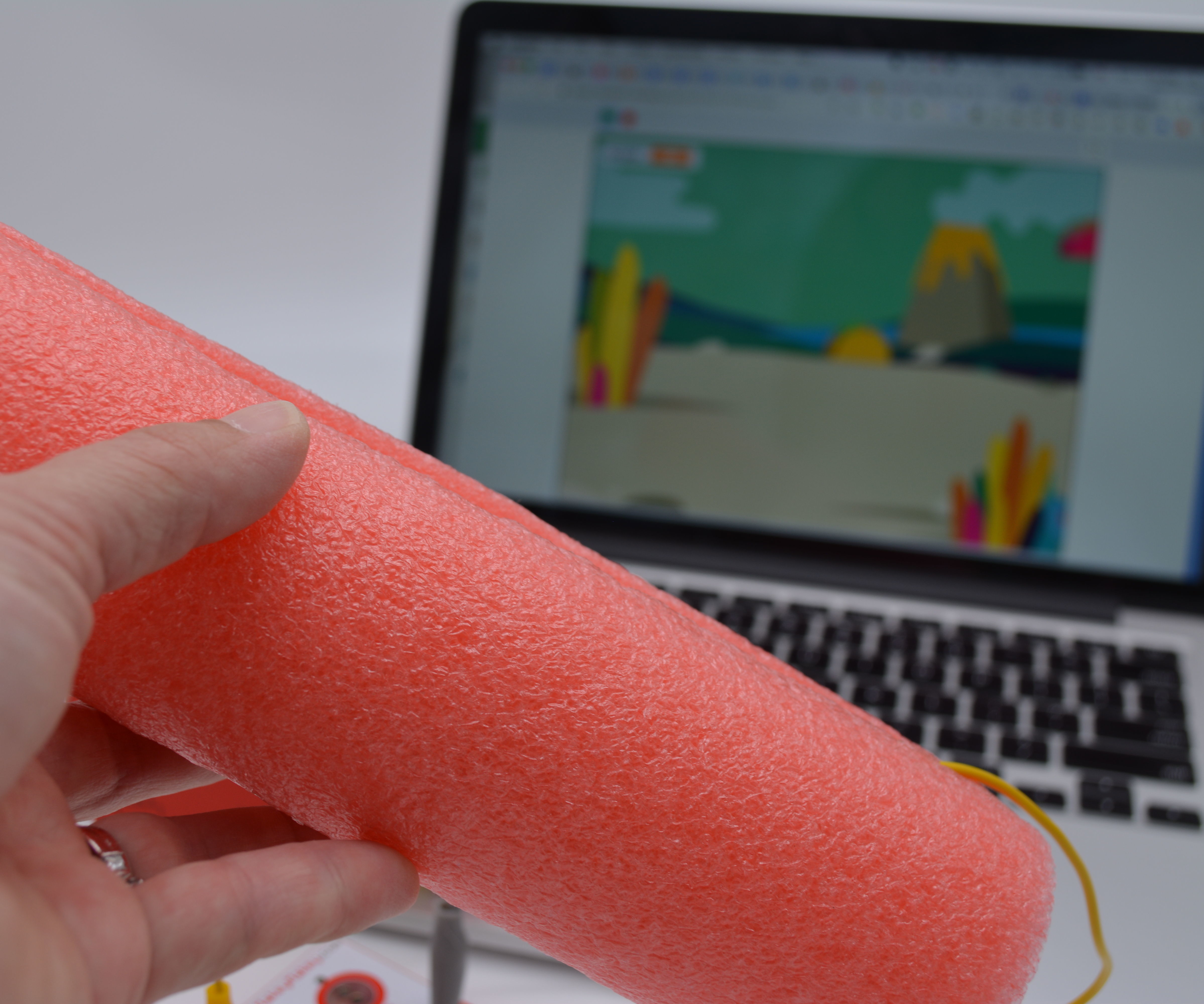 Makey Makey Pool Noodle Tilt Sensor