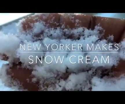 New Yorker Makes SNOW CREAM 