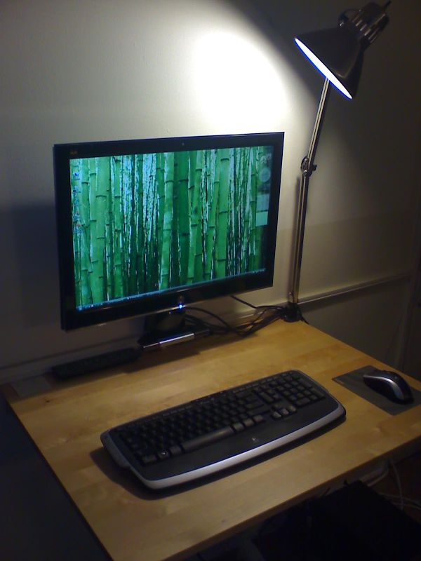 Space Saving Computer Monitor and Folding Desk Idea