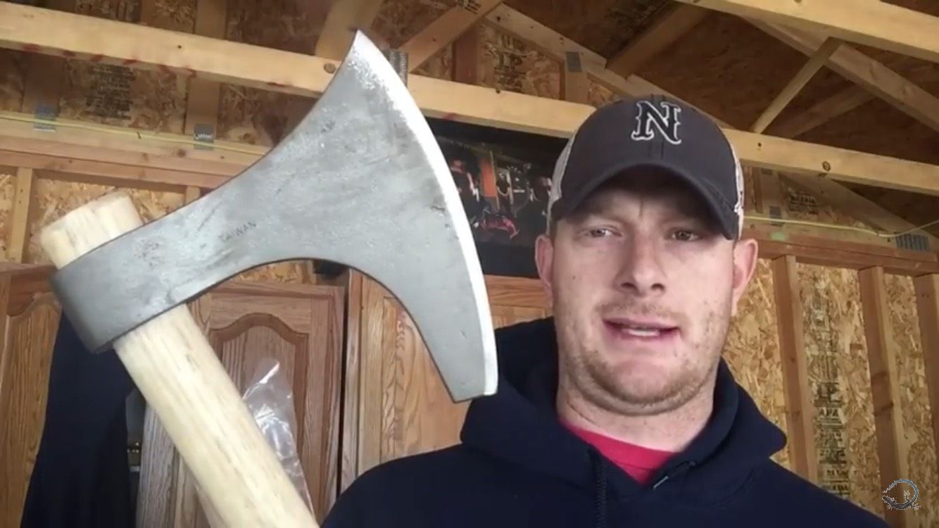 Budget Cold Steel Viking Hand Axe Improvement