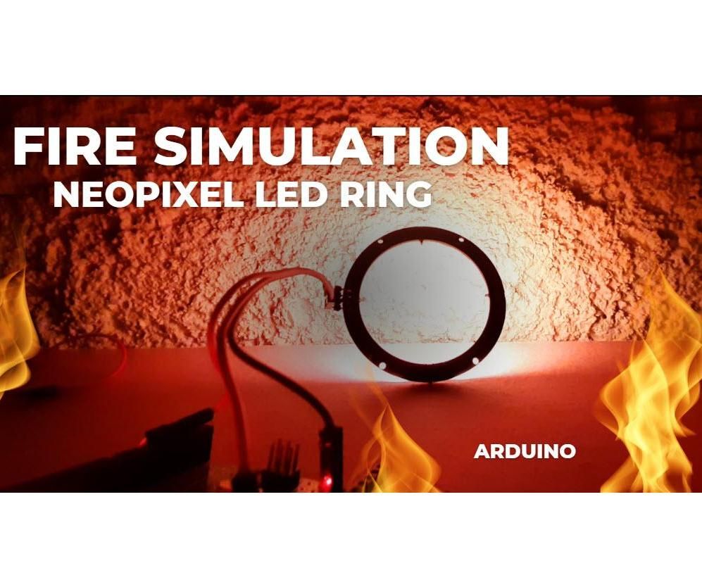 Arduino NeoPixel LED Ring Fire Simulation
