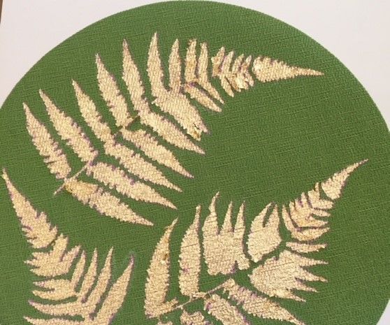 Gilding Summery Placemats With Gold Leaf and Silver Leaf