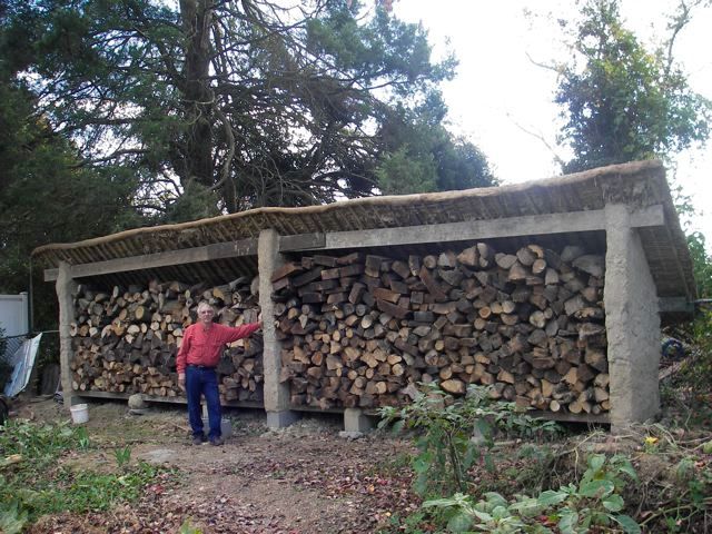 Building a Cob Wood Shed